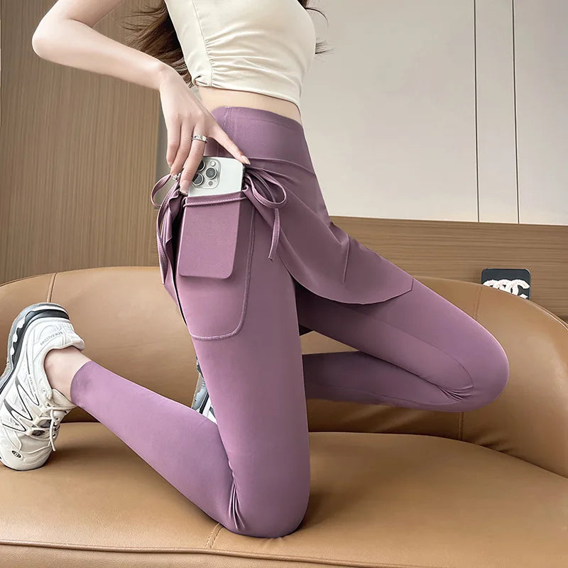 Women Skirted Yoga Leggings Gym Pilates Daily Outdoor - View 14 | SAMAG
