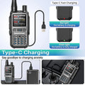 BAOFENG UV-5R Mini Walkie Talkie Multi Band Bluetooth Programming Wireless Copy Frequency 999CH AM FM Long Range Two Way Radio