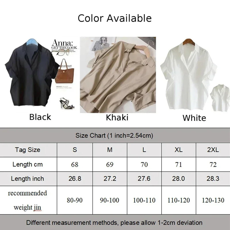 Women Blouses Spring Summer Breathable Simple Short - View 3 | SAMAG