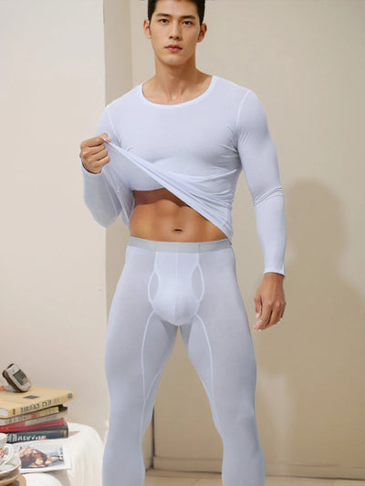 Men's Long Johns Suit Tights Modal Cotton Sweater Male | SAMAG