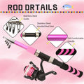 Kids Adult Beginner Fishing Rod Combo Set Saltwater Freshwater Kit with Spinning Rod Reel Carry Bag Anti Slip Handle Easy to Use