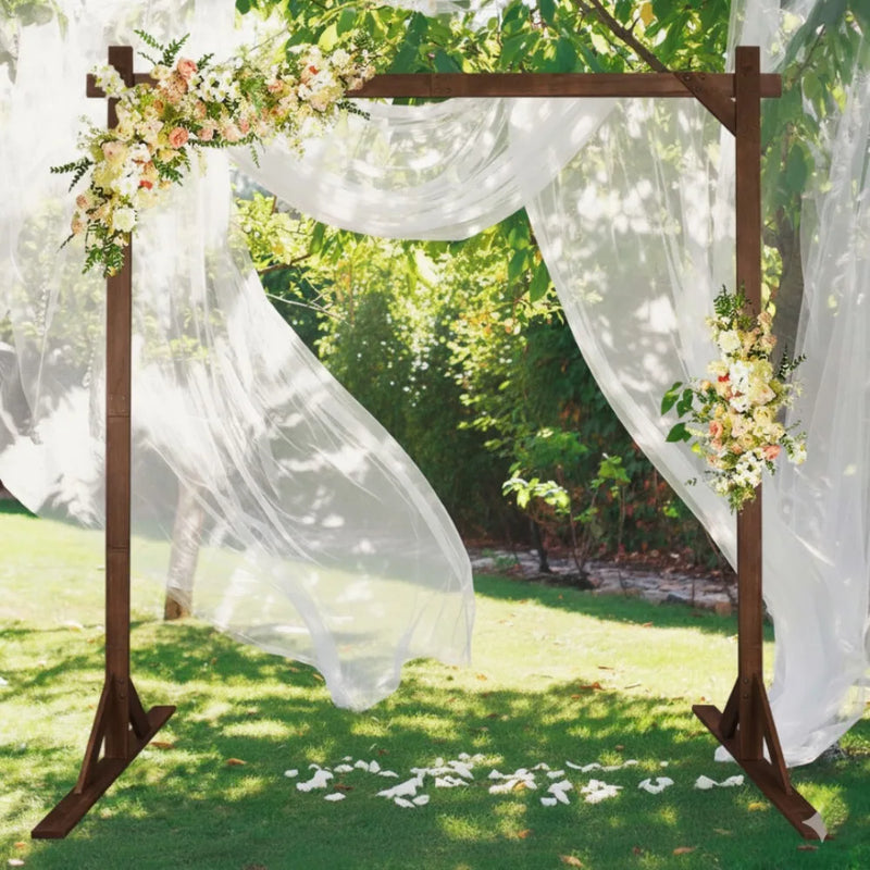 Forest Theme Wooden Wedding Arch Gazebo Backdrop Stand for Ceremony Garden Party Indoor Outdoor Event Decor