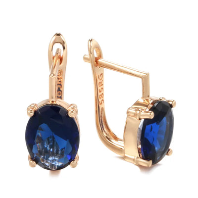 Real 14k Gold sapphire earring for Women To Join Party Peridot Gemstone Anillos De Wedding Diamante Engagement | SAMAG