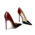 2026 Fashion Gradient Color Side Empty High Heels Women's Thin Heels 12cm Shallow Mouth Sexy Pointed Temperament Single Shoes