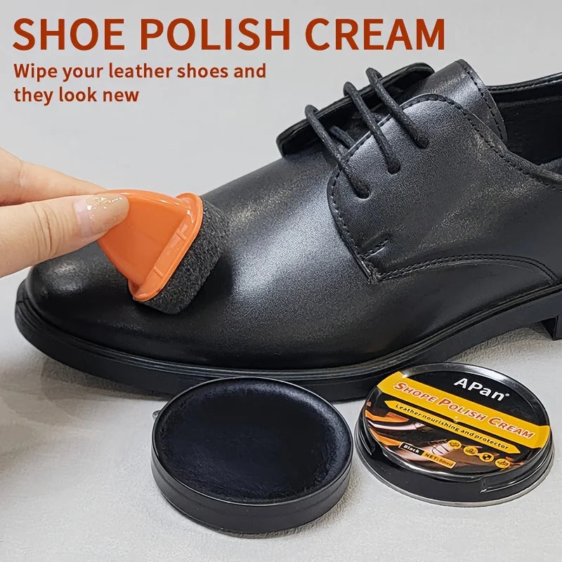 Faux leather shoe polishing kit - Leather care agent shoe care cream colorless shoe wax car leather care and interior cleaner