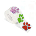 50 - Dog Cat Bear Paw Labels Stickers 1inch Colorful Print - View 3 | SAMAG