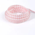 Gingham Ribbon Shoelaces Wave Edge Plaid Flat Shoe Laces Decorative Replacement Laces For Sneakers Casual Shoes