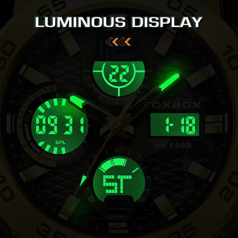 LIGE Electronic Men's Wristwatch Luxury LED Display Luminous Sports Man Watch Waterproof Military Quartz Alarm Date Watches Male