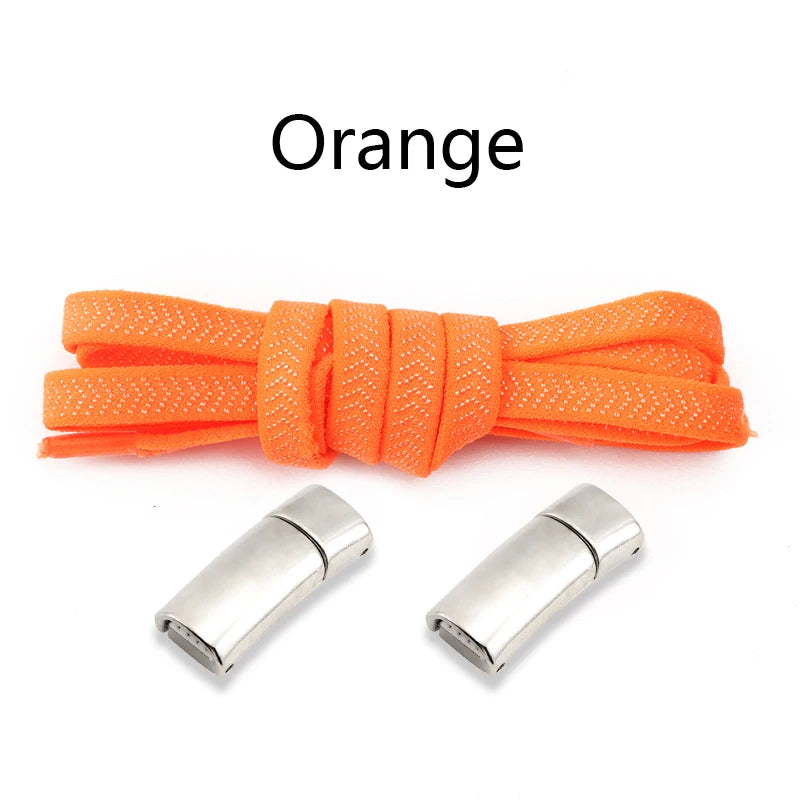 Metal Lock Magnetic Shoelaces Flat Sports Enthusiasts No Tie Shoe Laces Safe And Reliable Lazy Shoelace Rubber Band Shoestrings