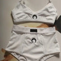Summer Set Women Sleeveless Lingerie Vest and Shorts Moon Print American Streetwear Sexy Sweet Casual Embroidered Two Piece