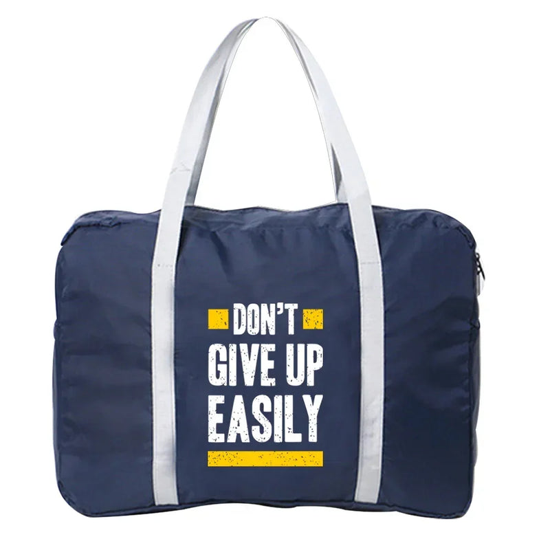 Boston Bag Travel Bag Unisex Foldable Bag Organizers Large Capacity  Portable Phrase Printed Luggage Bags Travel Accessories