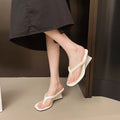 Fashion New Outdoor Simple Joker Women's Flip-flops Summer Leopard-print Decorative Square Head Wedge Slippers Slides Women 2026
