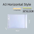 Clear File A3 Binder Portfolio Folder With Rings Transparent Sleeves A3 Poster Binder Drawing Portfolio Office Filing And Binder