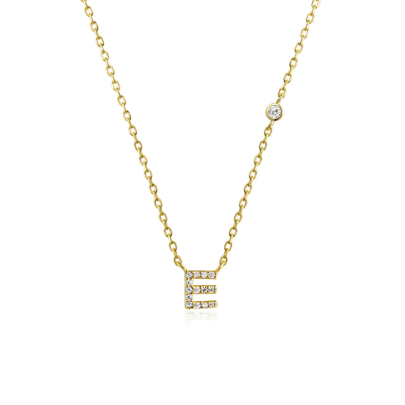 ANDYWEN 925 Sterling Silver Gold Small 26 Letters A- Z Zircon CZ Pendant Monogram Necklace Me 2020 Initial Alphabet M A Jewelry