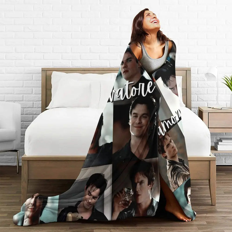 The Vampire Diaries Damon Salvatore Blanket