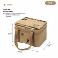 30L/42L/56L Insulated Waterproof Tactical Camping Bag Foldable Outdoor Picnic Tableware Storage Box Large Capacity Field Cookwar