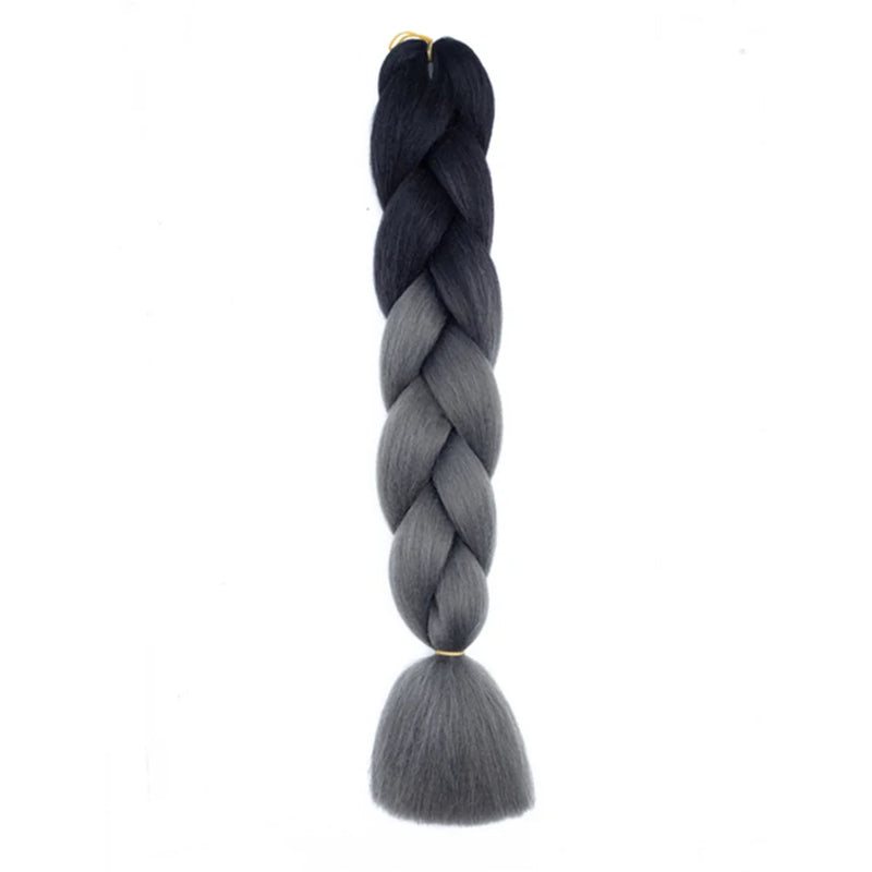 24 Inches DIY Jumbo Braiding Hair Synthetic Hair Extensions Afro Ombre Crochet Braid Hair Wholesale For Women
