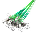 OUTKIT 20PCS/lot Fishing Lure Trace Rope Wire Leader Line Swivel Tackle Spinner Shark Spinning With 15CM, 20CM, 24CM, 30CM Pesca