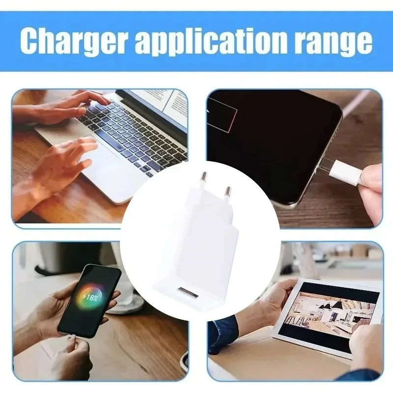 1-5Pcs Universal EU Plug Travel USB Wall Charger 5V2A 1A Power Adapter USB-A Phone Charging for Samsung IPhone IPad Xiaomi Huwei