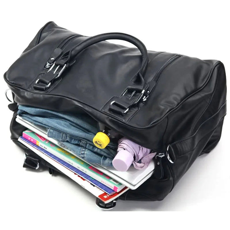 100% Genuine Leather Travel Boston Bag for Men Designer Luggage Bags Duffee Bag Leather Shoulder Messenger Handbags Weekend Bags