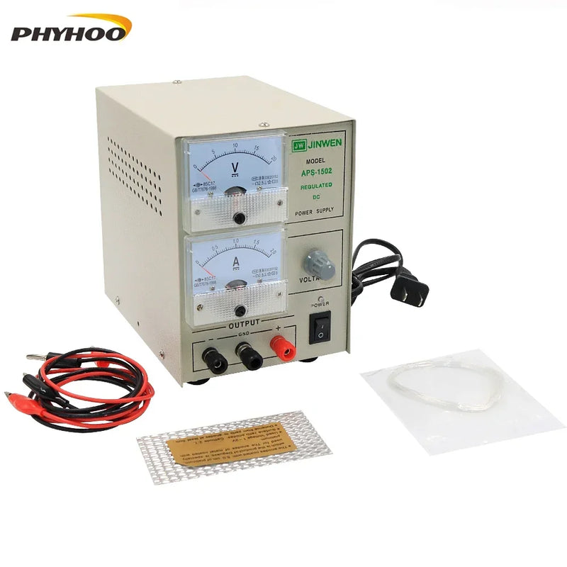 NIUPIKA 1502 Jewelry Electroplating Machine Gold Plating Machine 2A Plater Electroplating Kit with Adjustable Voltage