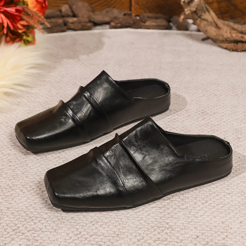 Spring and Autumn Hot Selling Sexy and Elegant Casual Shoes Fashionable New Comfortable Baotou Flat Slippers for Women's