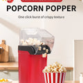 Electric Portable Popcorn Maker Fully Automatic Home Popcorn Popper Hot Air Popcorn Machine Healthy No Oil Mini Popcorn Maker