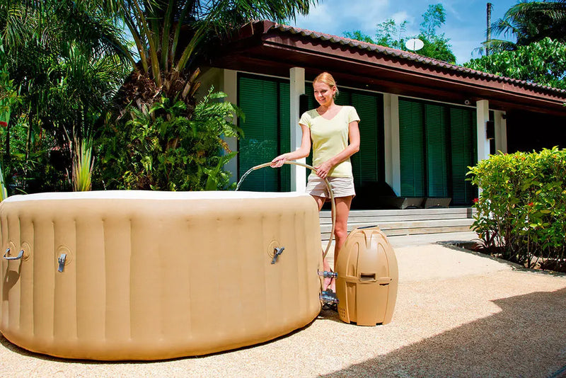 High Quality Hot Sale Brown Inflatable Bath with Machine for Hot SPA