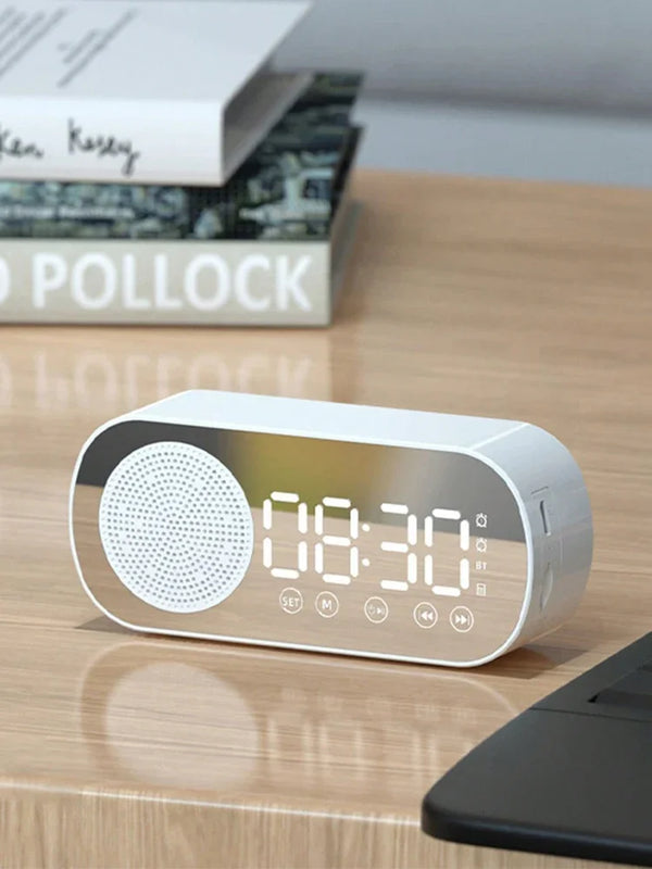Digital Alarm Clock Wireless Bluetooth Speaker Multi-functional Subwoofer Clock Vertical Mini AI Smart Alarm Clock Music Player