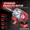 1000N.m Cordless Impact Wrench Brushless 20V 1/2 inch Power Tool Sets High Torque 2x1500MAh Batteries for - View 3 | SAMAG