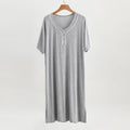 2026 Spring Summer Men's Modal Robes Pajamas Shower Mid-long Knee Length Thin Bathrobe Loose Plus Size Man Homewear Sleep Dress