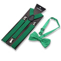 Fashion Mens Suspender Bow Tie Set Man Shirt Pants Dress Women Wedding Party Solid Color Suspender Suit Skirt With Braces Straps
