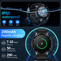 New Business Smart Watch Men LED Flashlight Bluetooth Call Heart Rate Sleep Monitor Outdoor Sports Fitness Waterproof Smartwatch