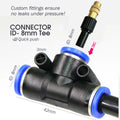 110-220V Power Supply self-priming Pump Spray Kit  for Greenhouse Garden 8mm PE Hose Brass Nozzle Automatic Misting Cool System