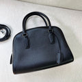 2025 new high-end first-layer cowhide bowling bag large-capacity commuter portable shoulder messenger Boston bag