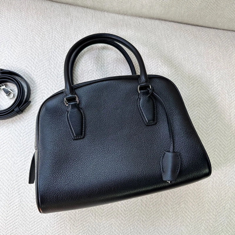 2025 new high-end first-layer cowhide bowling bag large-capacity commuter portable shoulder messenger Boston bag