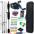 Sougayilang Baitcasting Fishing Rod and Reel Combo 5Section Fishing Rod and 7.2:1 Gear Ratio Reel Full Kit for Bass Carp Fishing