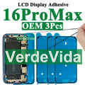 VerdeVida 3pcs OEM Screen Display Adhesive for iPhone 13 Pro Max 11 12 13 14 15 Plus XS X LCD Waterproof Glue Sticker Frame Seal