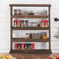 Wood Spice Rack Wall Mount, Wooden Holder, Seasoning Countertop or Tiered Door | SAMAG