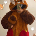 Winter Women Home Pajamas Cartoon Raccoon Kigurumi | SAMAG