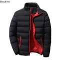 New Men's Thick Warm Parka Jackets Autumn Winter Casual Men's Outwear Coats Solid Male Windbreak Cotton Padded Down Jacket M-5XL