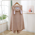 70x140CM Baby Bath Towel Coral Fleece Baby Hooded Towel Absorbent Soft Towels for Newborn Cartoon Animal Hooded Bath Blanket