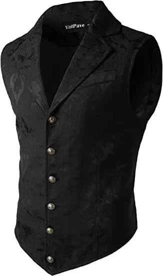 2026 Men's Fashion Jacket  Suit Vest Steampunk Gothic Waistcoat Men's Casual Vest Stage Performance Costume Evening Party Vests