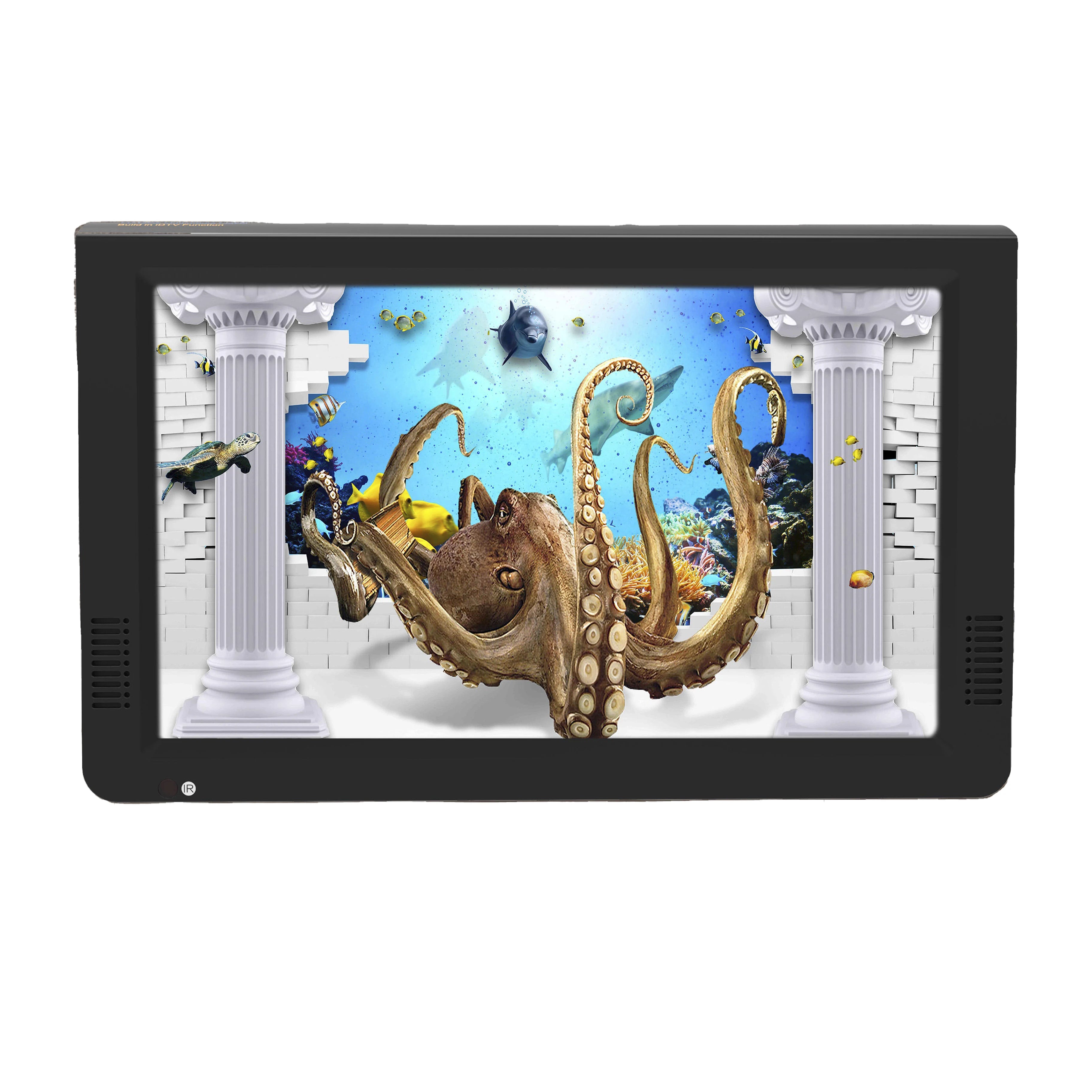 10" Portable LED TV 1920x1080 FHD Digital Television Supports DVB-T2 ATSC ISDB-T with Battery for Car Caravan Camping Outdoor