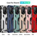 For Xiaomi Mi 10T Mi10T Lite Luxury Armor Shockproof Phone Cases for Mi 11T 12T 13 Pro Car Magnetic Ring Silicone Bumper Case