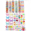 510-piece set of colorful bow, flower, and small star accessories - a cute hair accessory set that children love.