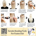 U Tip Fusion Hair Extensions Blonde Natural Real Human Hair Extensions 1.5cm Keratin Hair Capsules 50pcs 30g 40g 50g 12-24inch