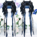 Synthetic Long Curly Wavy Lolita Wig with Bangs Wig Girl Cute Ombre Pink Blonde Black Cosplay Party Halloween Harajuku Wig