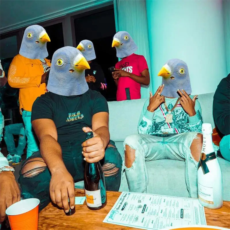 Pigeon Mask Costume Novelty Halloween Costume Party Bird Head Cute Funny Mask