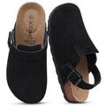 Evshine Women Genuine Clogs Slippers Slip On Unisex Potato Shoes with Adjustable Strap Men Mules Arch Support Cork Footbed Clogs